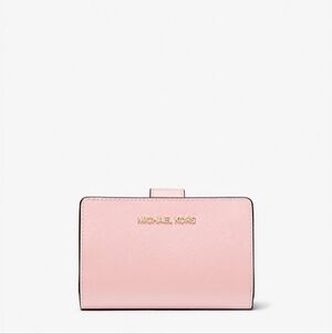 Michael Kors Medium Crossgrain Leather Wallet (Powder Blush)